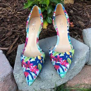 Aldo floral high heels. Size 8